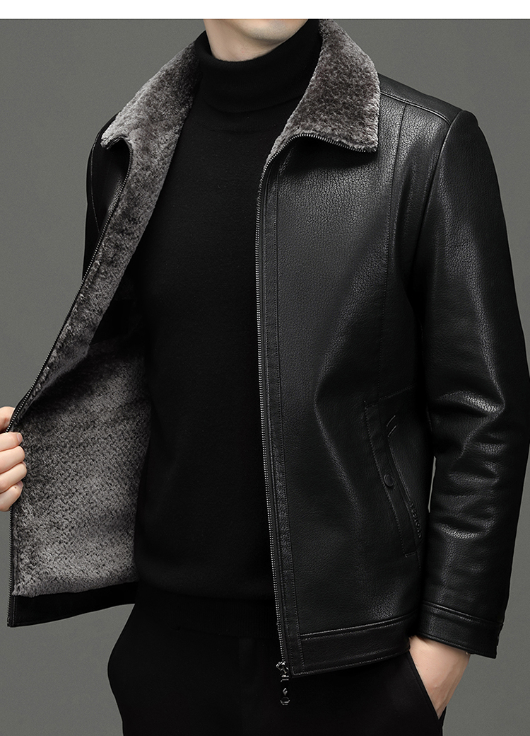 chenwolves男士皮衣 掉皮包换 海宁真皮皮衣男士皮毛一体季绵羊皮翻领