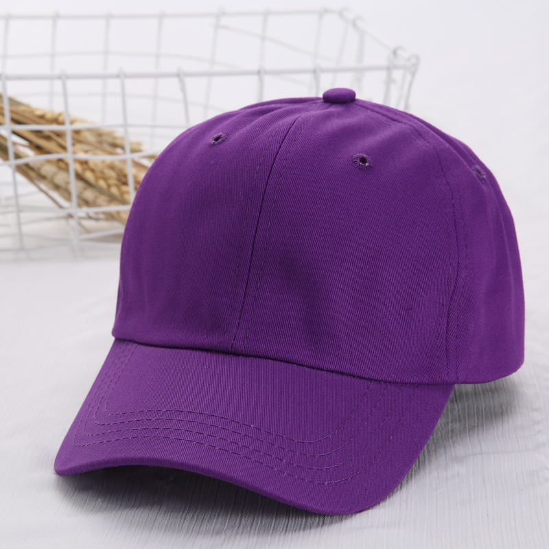 韩版紫色帽子女棒球帽ins休闲百搭鸭舌帽男夏潮逛街韩版街头潮帽
