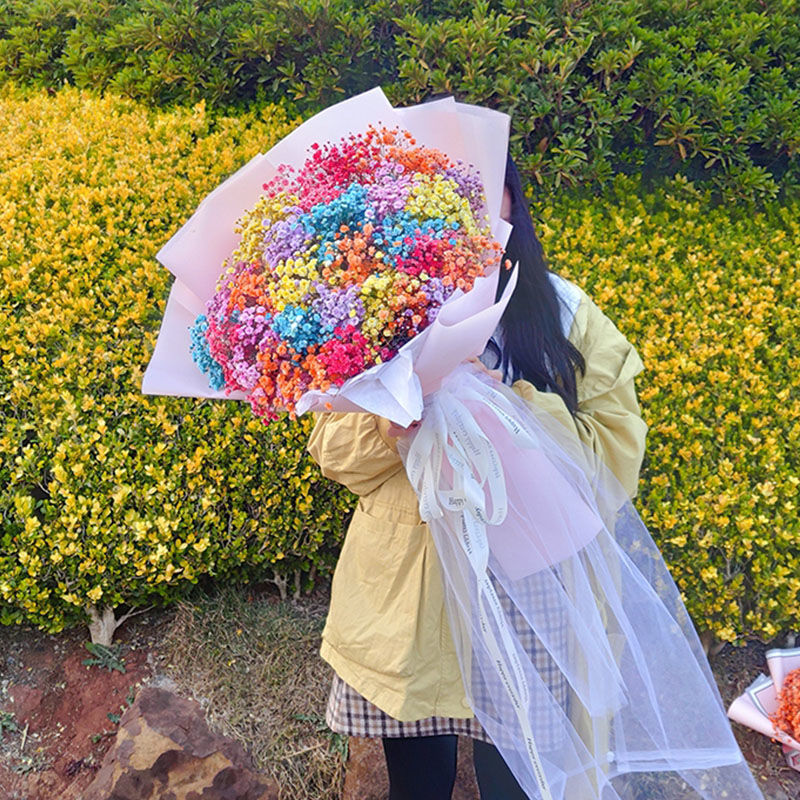 超大束满天星干花花束送女生闺蜜母亲情人节毕业生日礼物礼盒表白a05