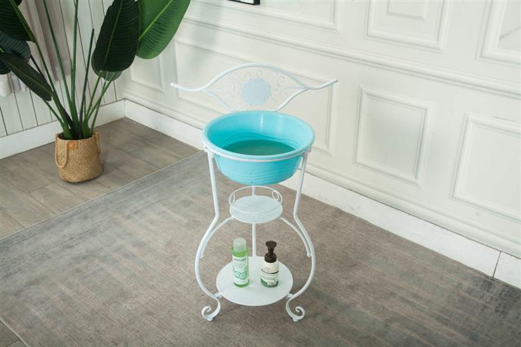 铁艺浴室架铁艺脸盆架洗脸架面盆架子毛巾架落地浴室卫浴摆件