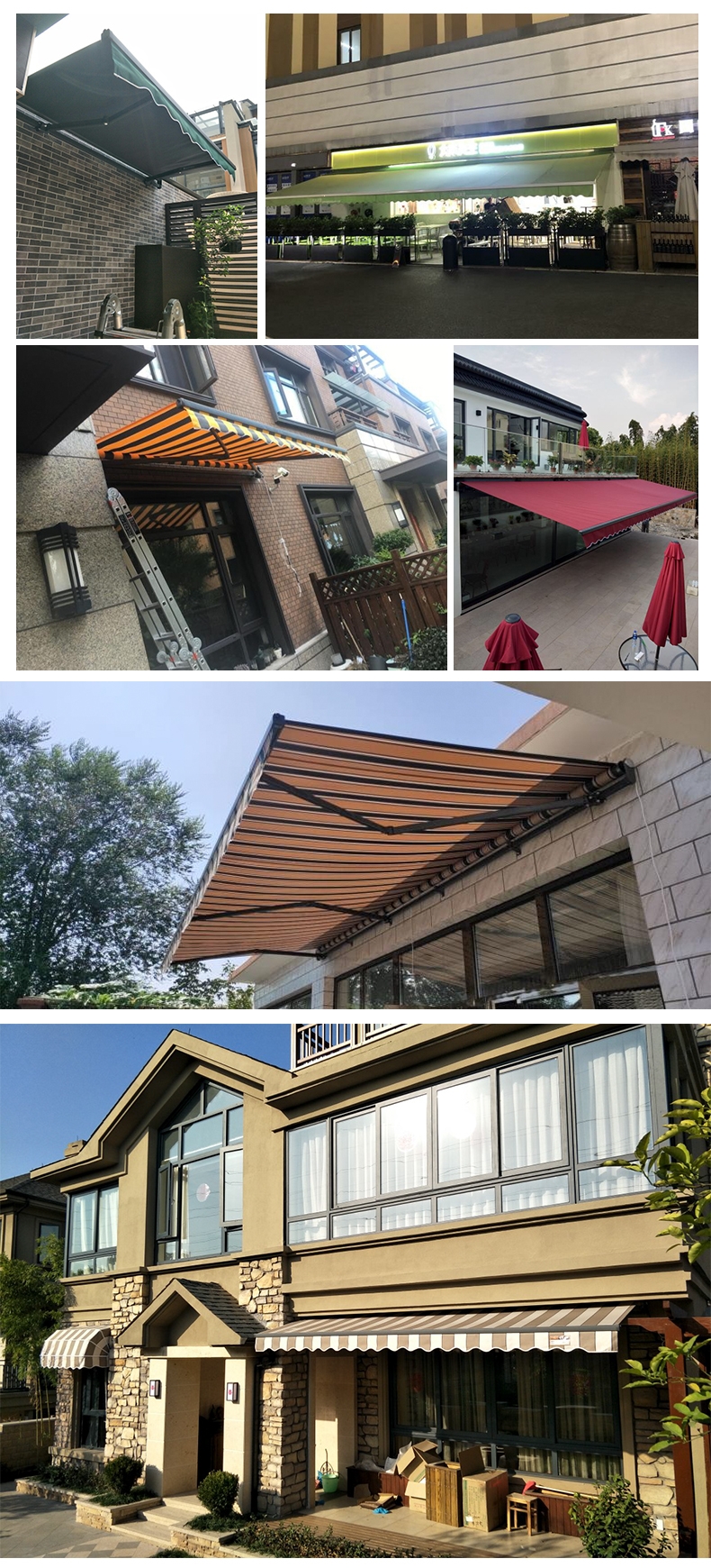 棚伸缩式雨棚手摇院子闪电客阳台电动户外防雨遮阳蓬折叠伸缩遮雨棚