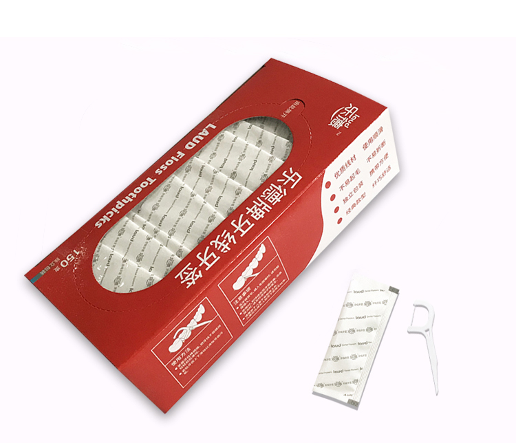 乐德牌牙线棒牙签300支单独包装家庭装超细剔牙线独立包装便携式