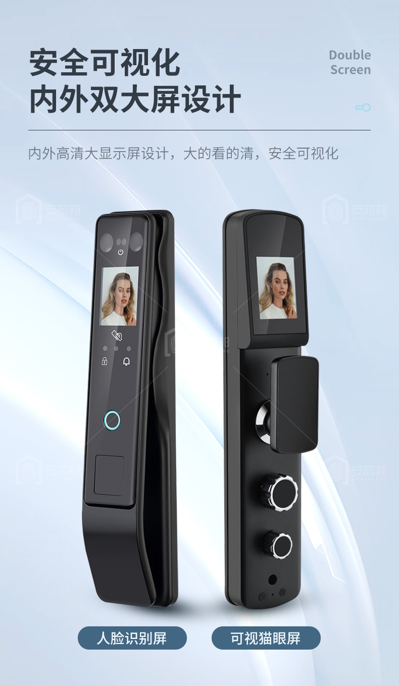 全自动人脸识别智能锁防盗门指纹锁回固家用带小米监控门锁电子密码锁