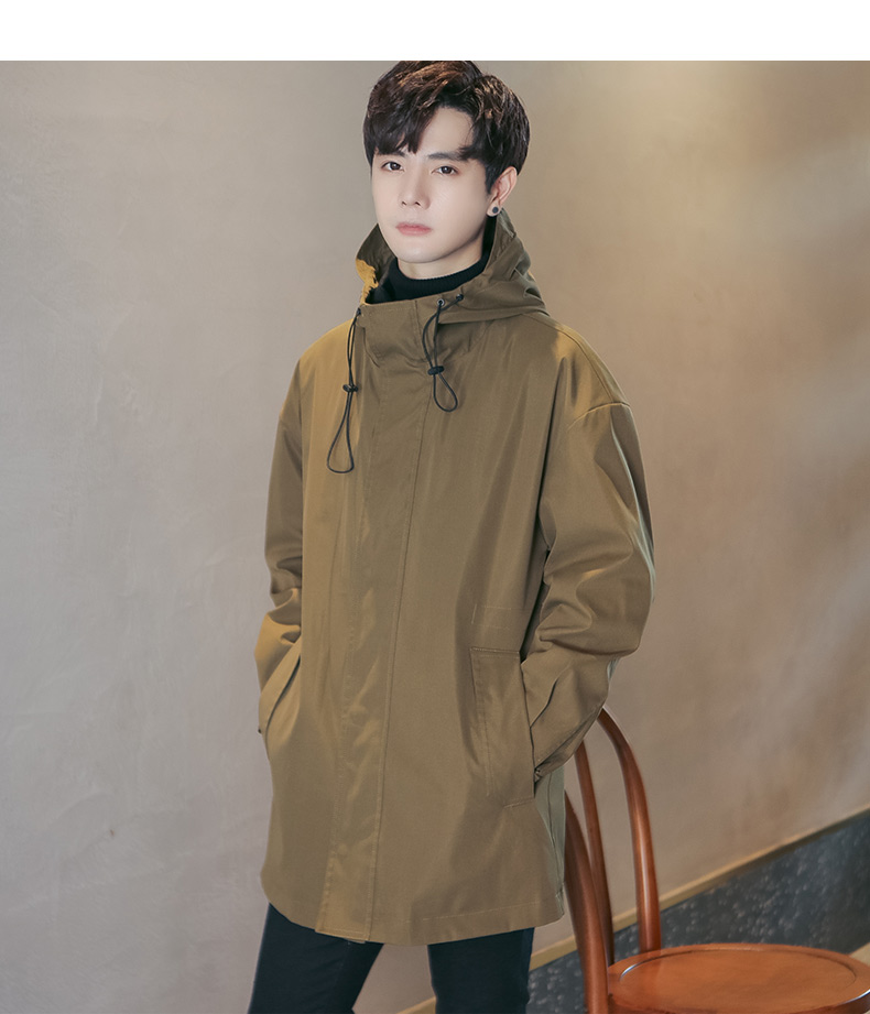 2020新款夹克男士风衣中长款韩版潮流春秋季帅气休闲冬装外套学生风衣