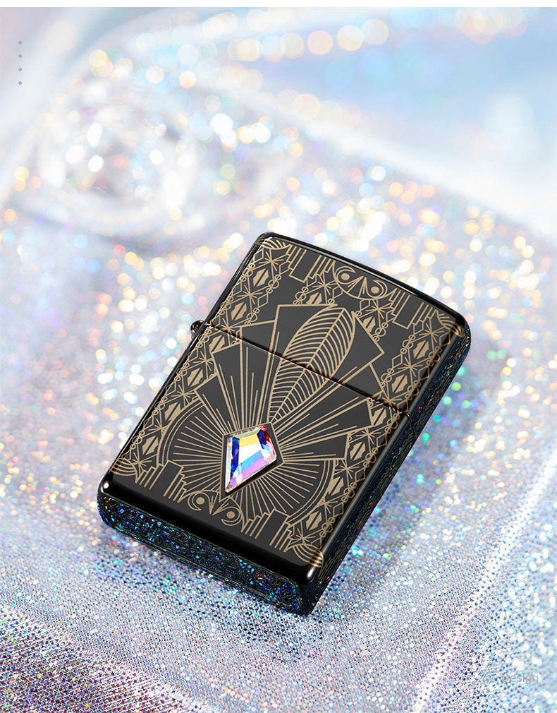 美国芝宝zippo收藏级限量版2021年度机金色世家洛世奇水晶镶嵌c21