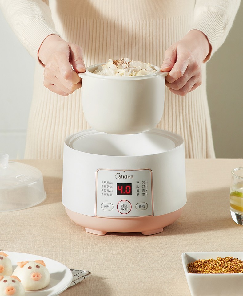 白色 美的(midea)电炖锅 电炖盅 煲汤锅 电砂锅 白瓷内胆