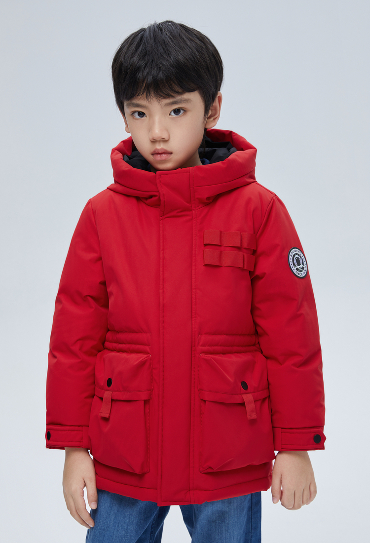 波司登男童羽绒服2020冬新款中大童休闲连帽中长款加厚t00145403