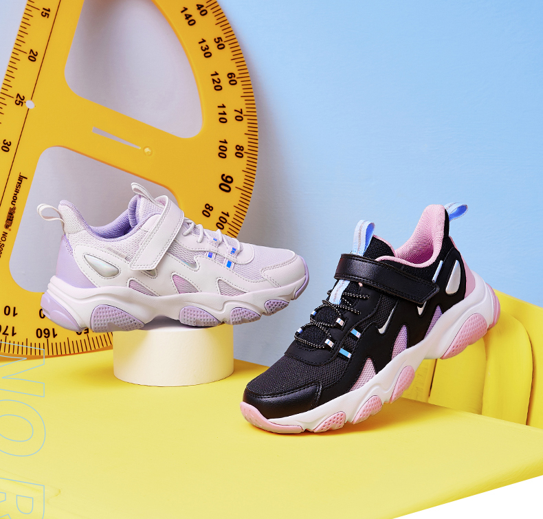 361童鞋儿童透气跑步鞋女童轻便运动鞋2021秋季新款中大童双网面