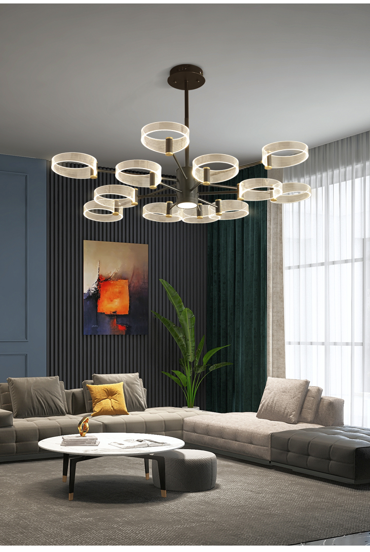苏宁放心购客厅吊灯现代简约轻奢家用大气北欧灯具大厅2021年新款网红
