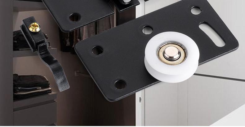 推拉门衣柜滑轮移门配件滚轮老式拉门轮子柜门推拉下轨道轴承凹轮默认