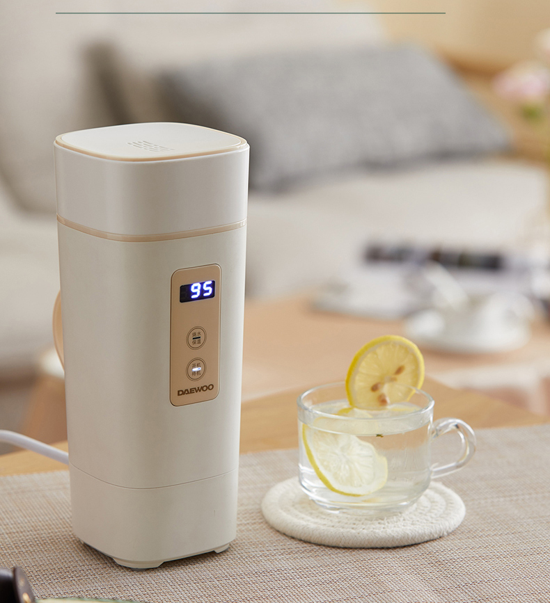 韩国大宇(daewoo)电水壶电热水杯316不锈钢便携式烧水壶保温杯方便