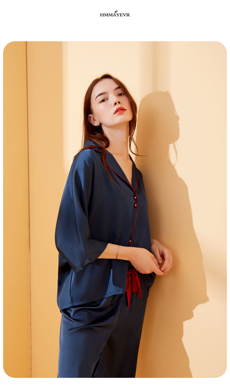 缎面睡衣女夏奢华冰丝服薄ins风两件套装短裤可外穿 费琳