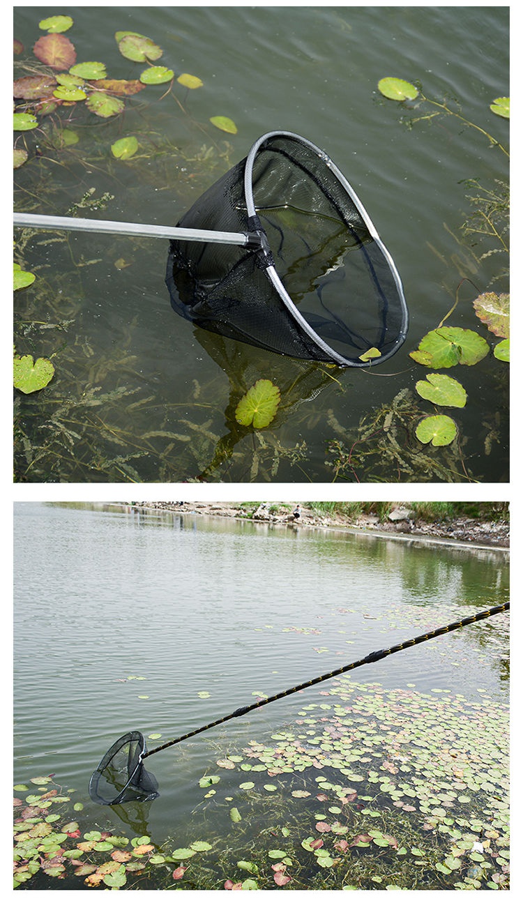 铝合金抄网全套伸缩杆捞鱼神器儿童炒鱼网捞鱼工具渔具用品渔网兜