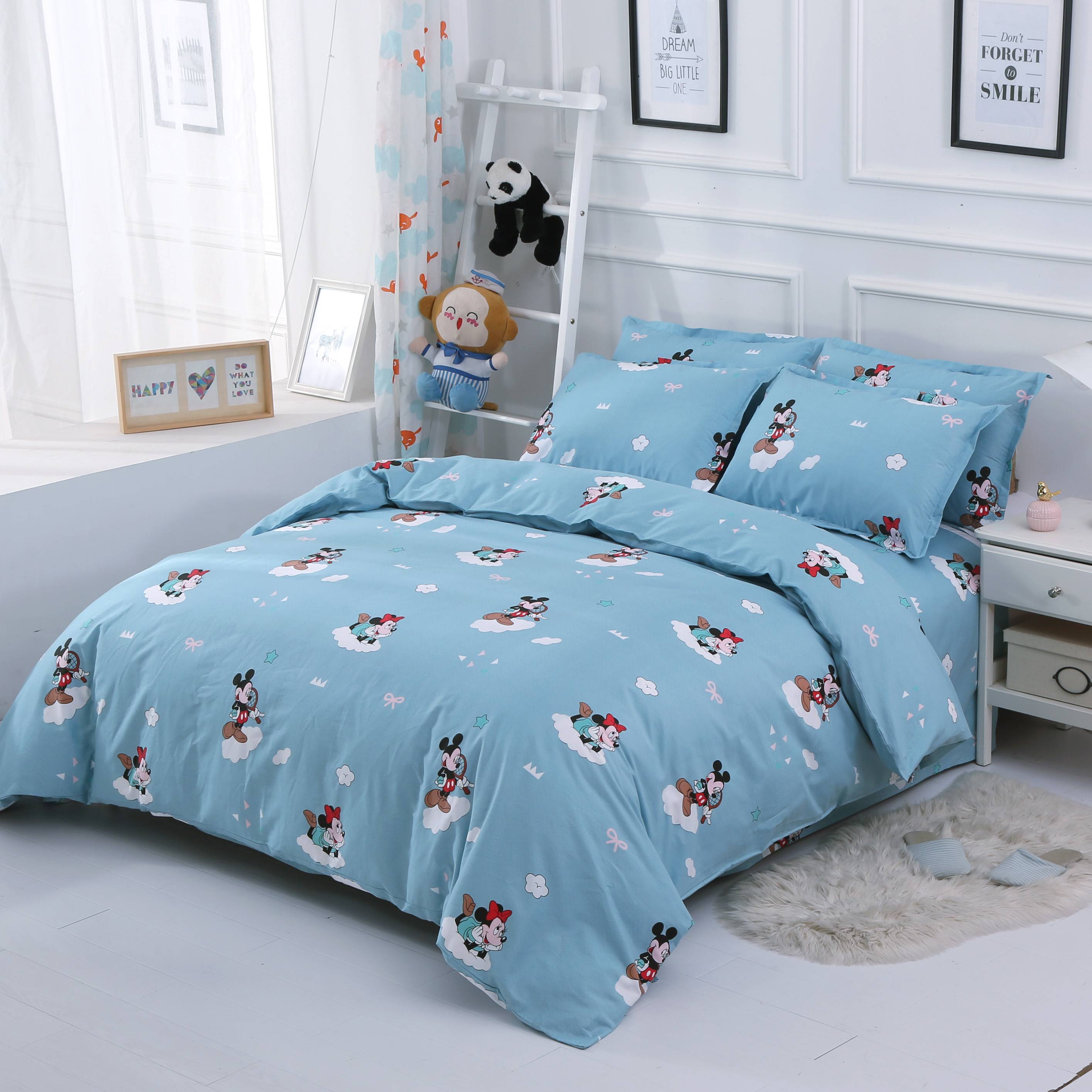 顾致 单件被套约条纹棉被套大学生宿舍床上用品单件套2米 黄色_萌宝