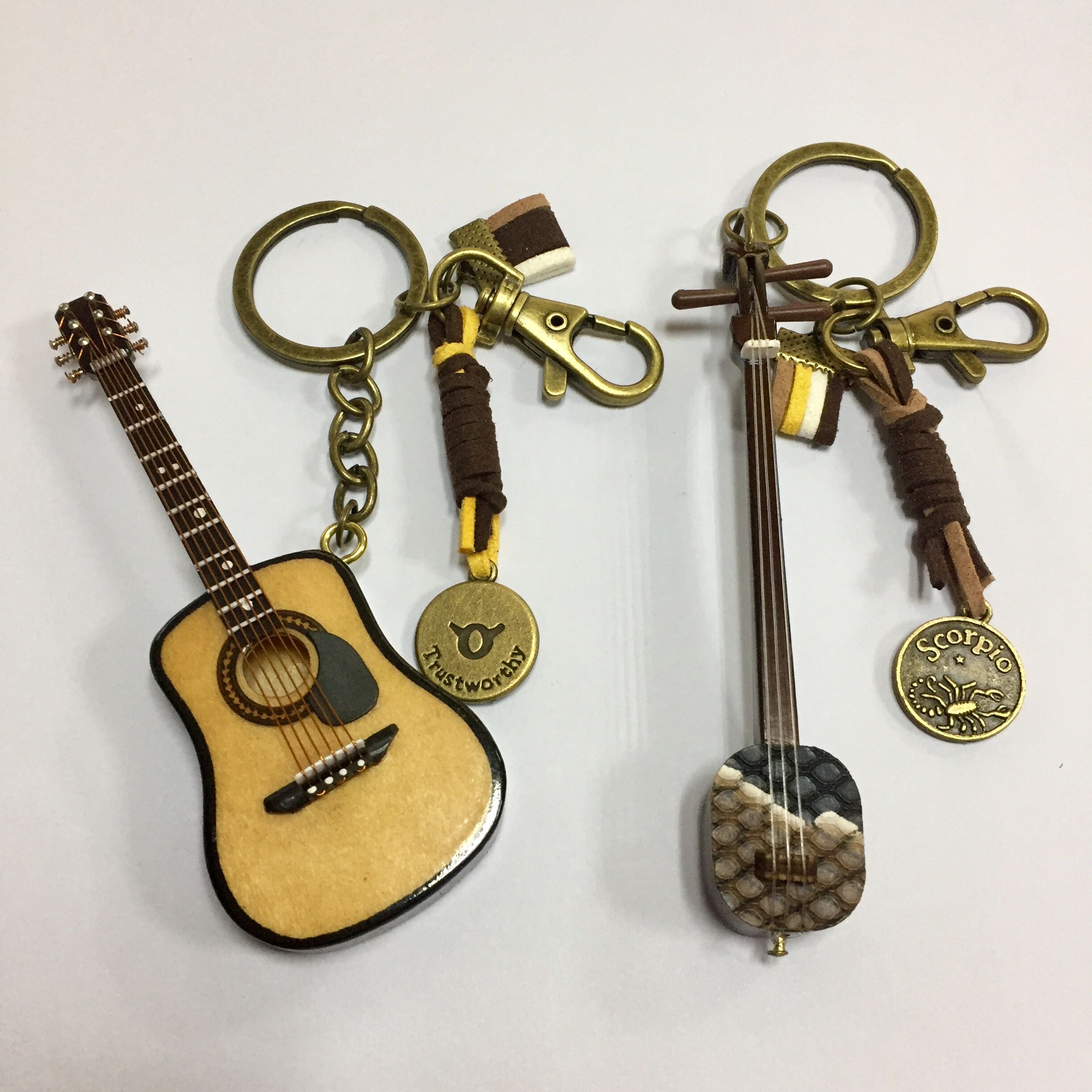 超级新品 迷你三弦模型中式摆件吉他礼品三弦模型车摆周九良孟鹤堂