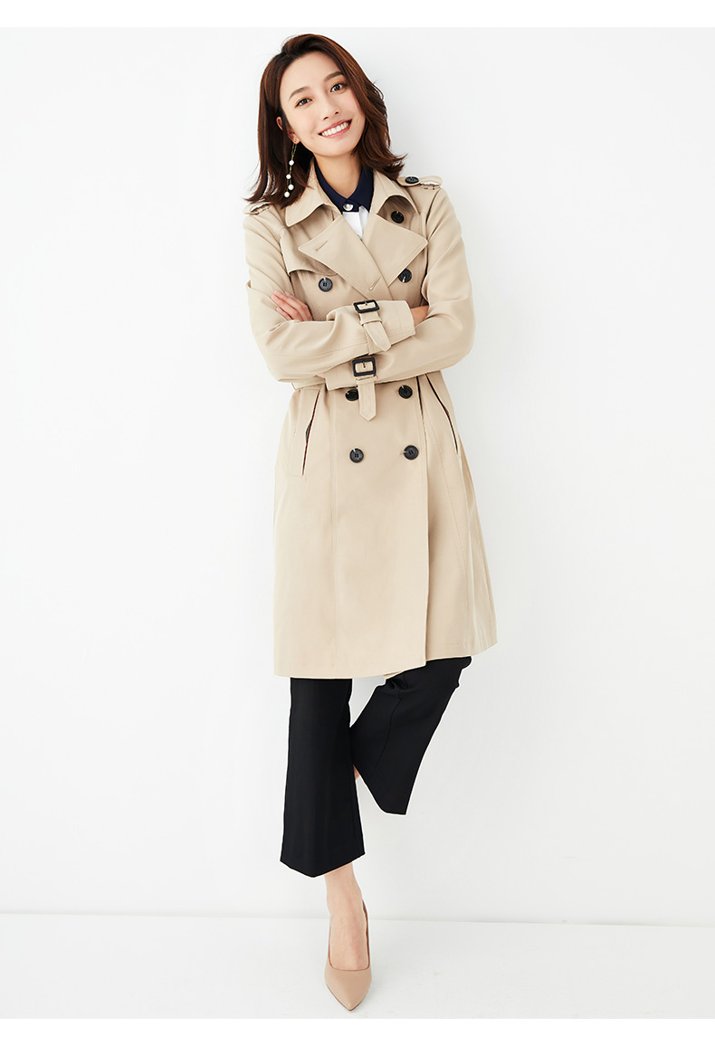 罗蒙romon中长款风衣女2020春秋新款时尚休闲百搭显瘦英伦风双排扣