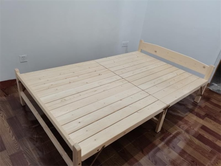 鑫环境 折叠床简易单人床实木板床1米 90公分宽午睡床便携式80cm床