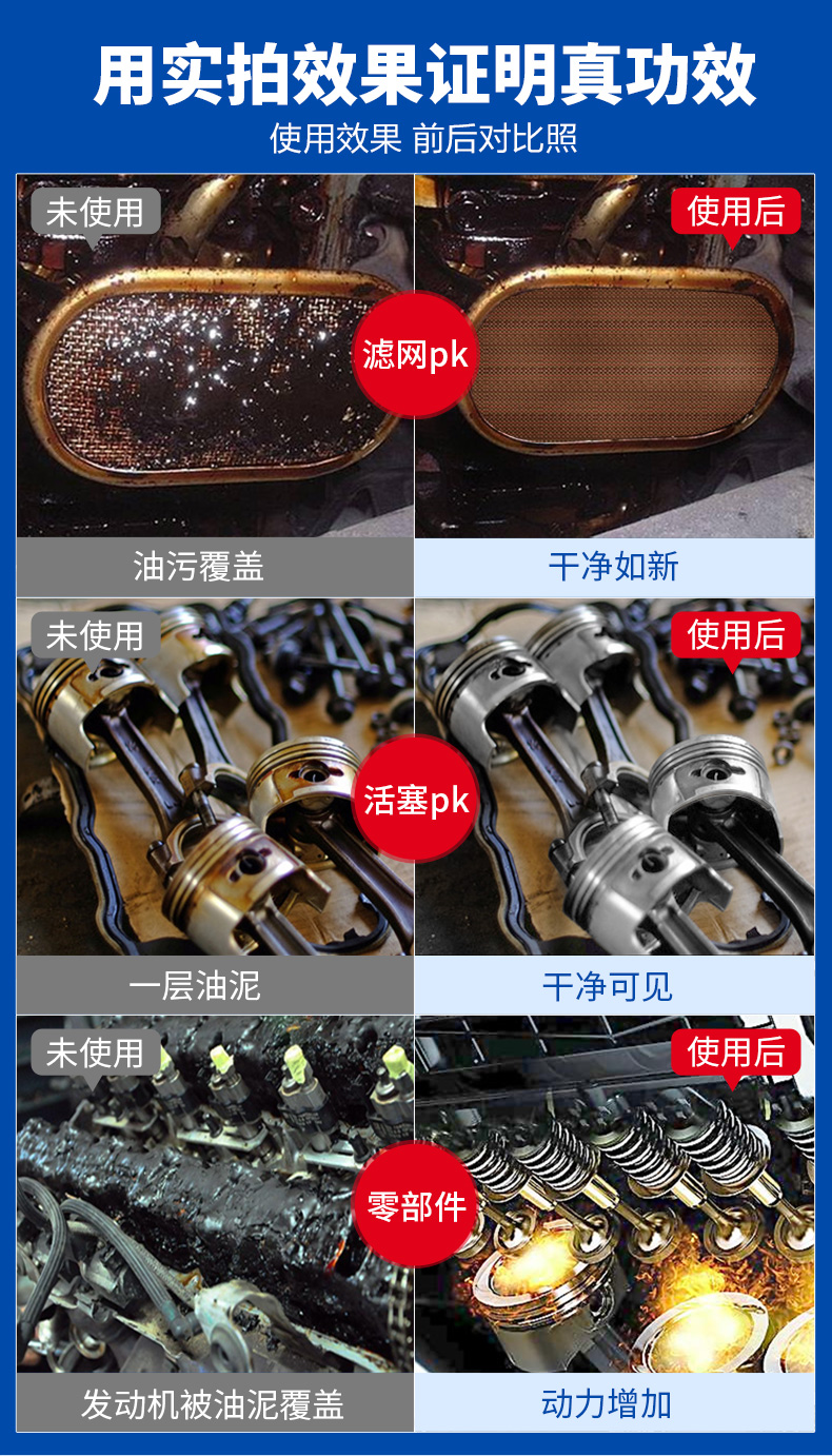 发动机内部清洗剂汽车机油引擎免拆油泥除积碳清洁添加剂