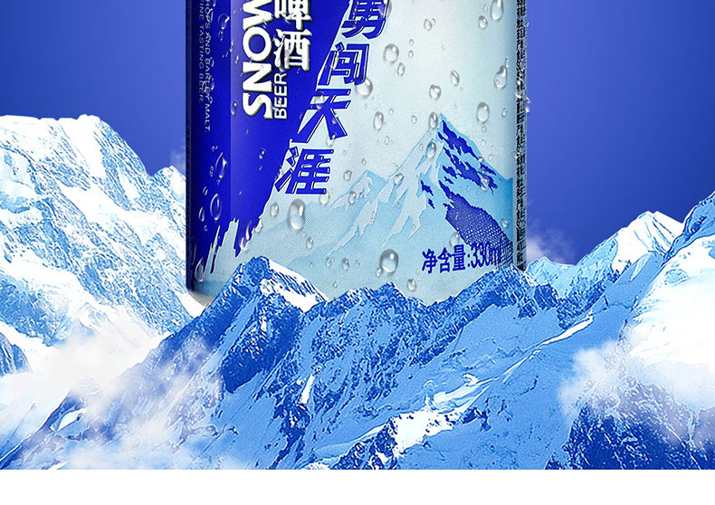 雪花啤酒勇闯天涯330ml24听雪花纯9整箱330ml24