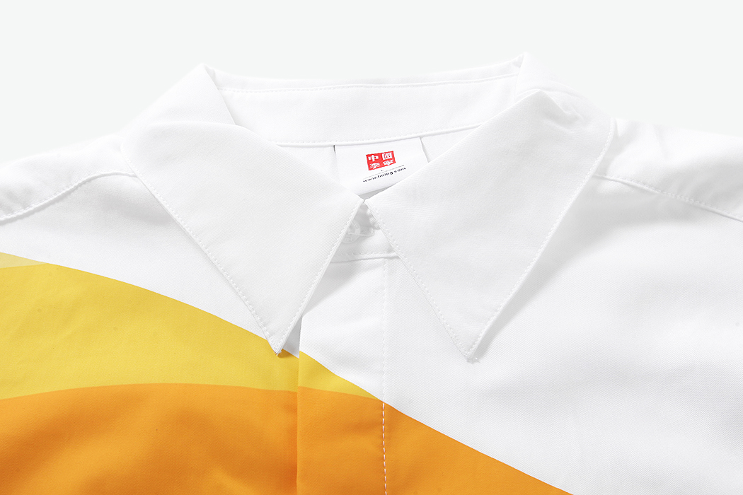 中国李宁纽约时装周长袖衬衫男士衬衫