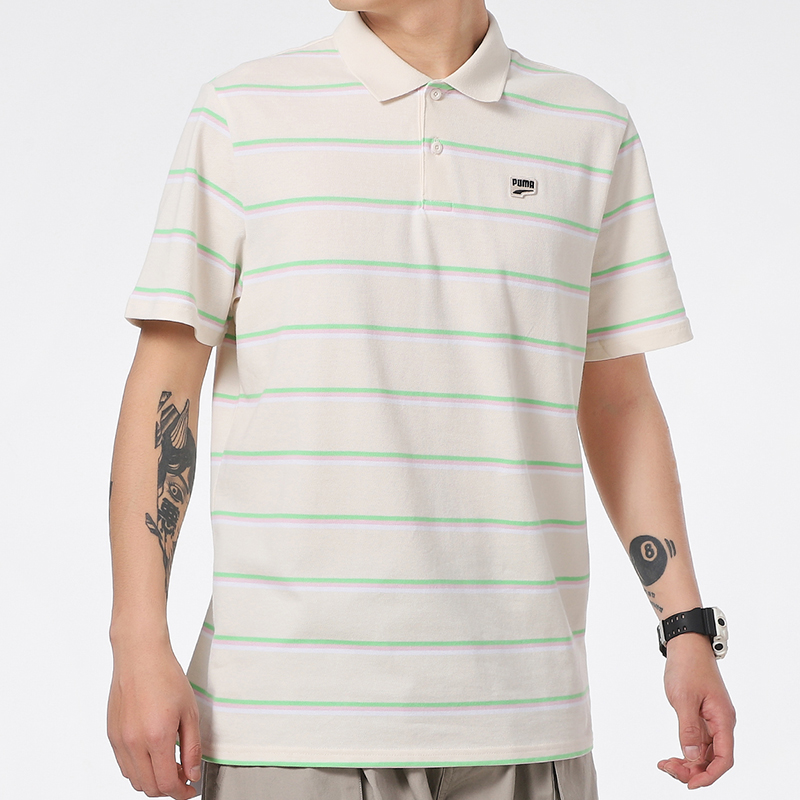 puma彪马短袖男2021夏季新款运动服半袖polo衫翻领休闲t恤599781