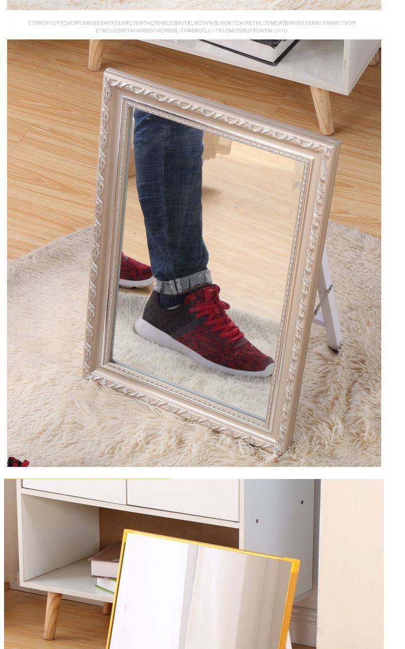 苏宁放心购鞋店试鞋镜简约实木落地镜欧式专业穿鞋镜现代花玄关镜置地