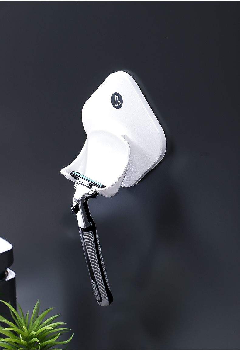 手动剃须刀架挂卫生间免打孔老式刮胡子架子收纳支架浴室挂钩壁挂