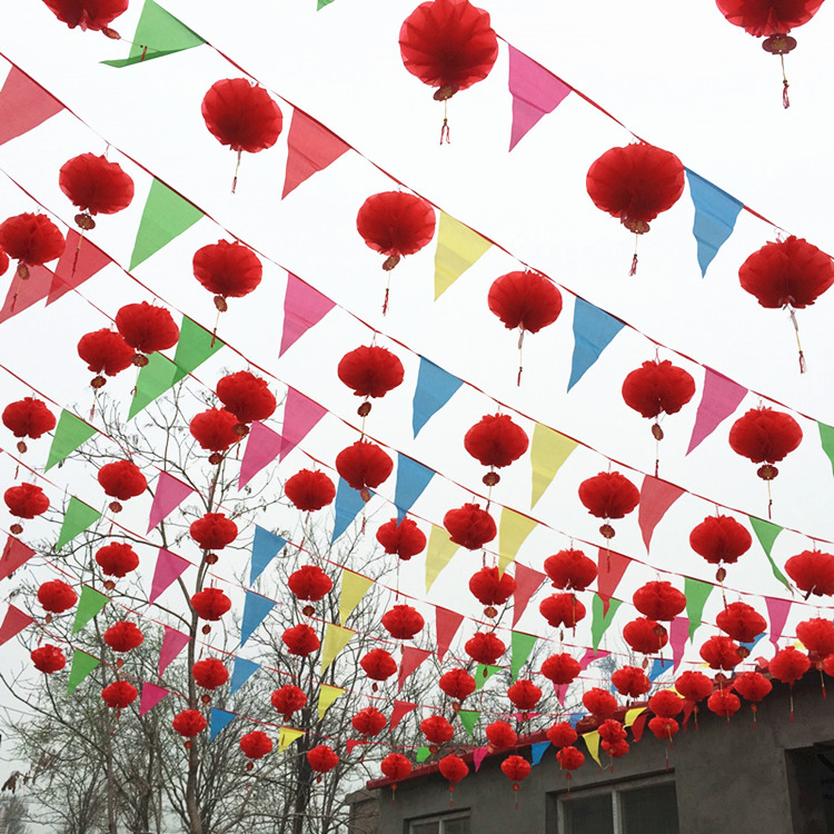 送福鸟(songfuniao)节庆饰品 结婚用品大全户外喜字串旗婚庆婚礼装饰