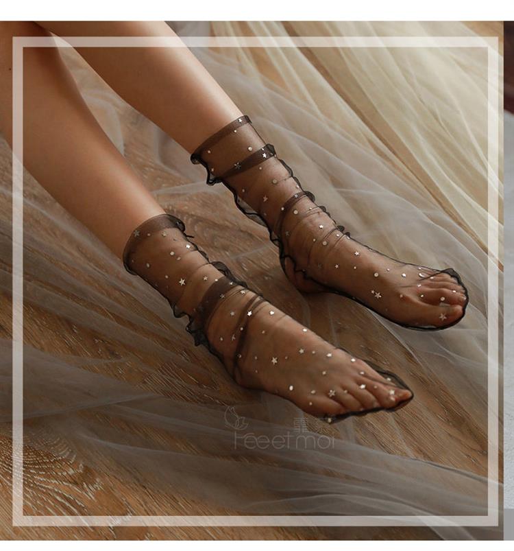 汉服袜子女古风丝袜罗袜穿汉服鞋配的袜子秋冬女学生沙袜女网纱