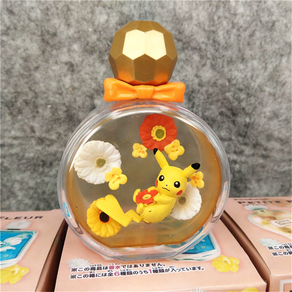 伊布家族宠物小精灵神奇宝贝皮卡丘宝可梦香水瓶摆件女孩盲盒玩具一代