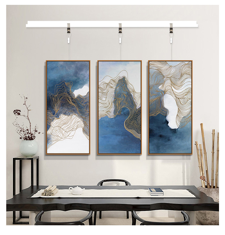 闪电客挂画器轨道钢丝绳挂画线绳画展画廊可调挂画吊钩挂画导轨挂画钩