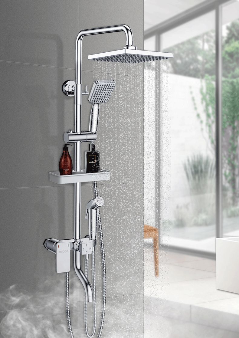 淋浴花洒套装家用全铜龙头淋浴器恒温花洒淋雨喷头套装 加厚龙头花洒