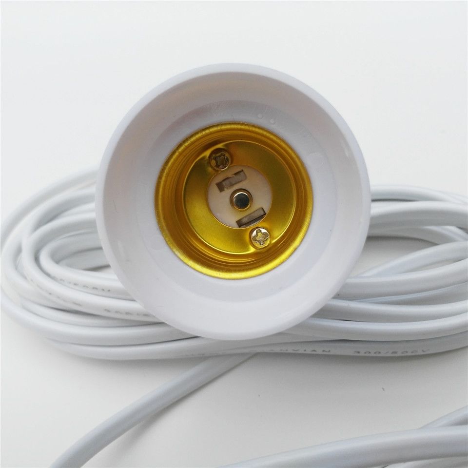 定做灯座插座灯泡带插头e27螺口家用灯头带线带开关悬吊式节能灯led5w