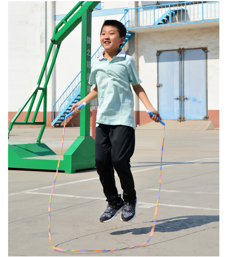 李宁儿童竹节跳绳可调节成人小学生花式表演健身耐磨lbdm707