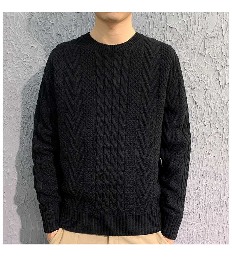 巴罗尚(baluoshang)男士针织/毛衣 baluoshang冬季粗线手工编织麻花粗