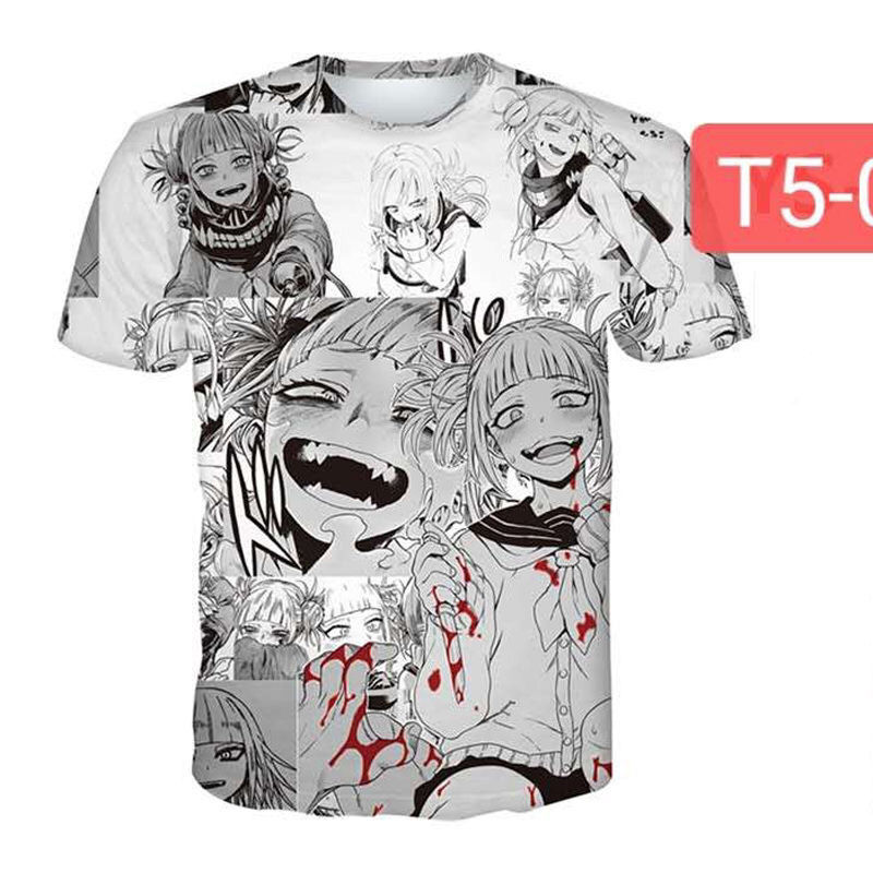 阿黑颜ahegao高潮脸宽松短袖t恤动漫表情潮流个性学生夏卡通上衣款式