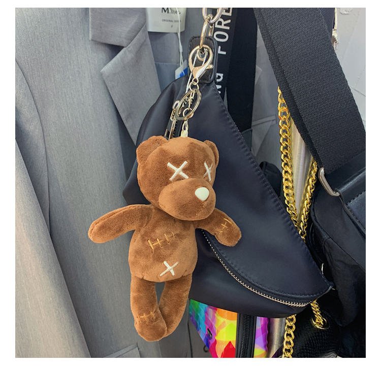 小熊公仔毛绒书包挂件兔子钥匙扣女创意可爱卡通情侣个性背包挂饰xx熊