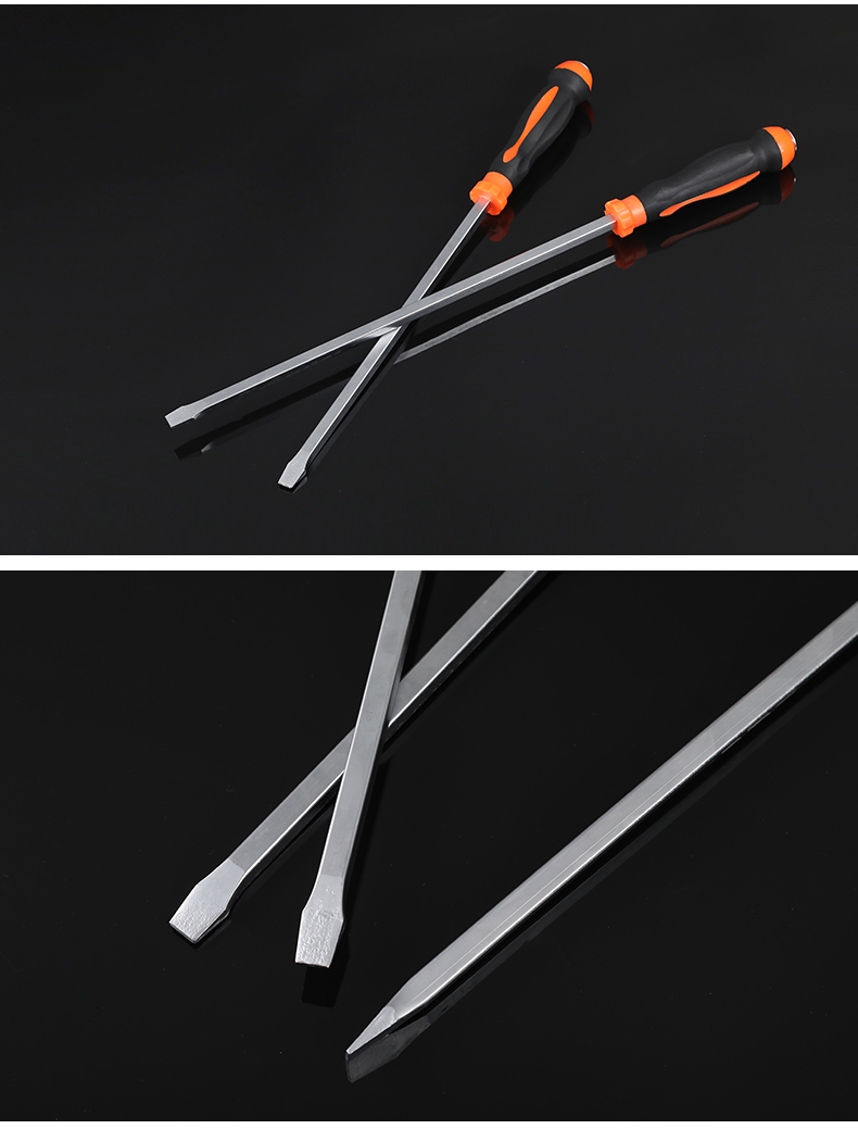 jing ping超长螺丝刀长杆穿心可敲击加长大号长起子磁性一字平口螺丝