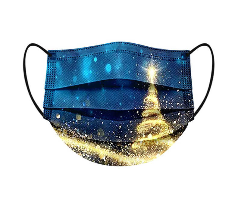 苏宁宜品日常防护 朝秀 一次性防护口罩圣诞系列10只每包【价格 图片