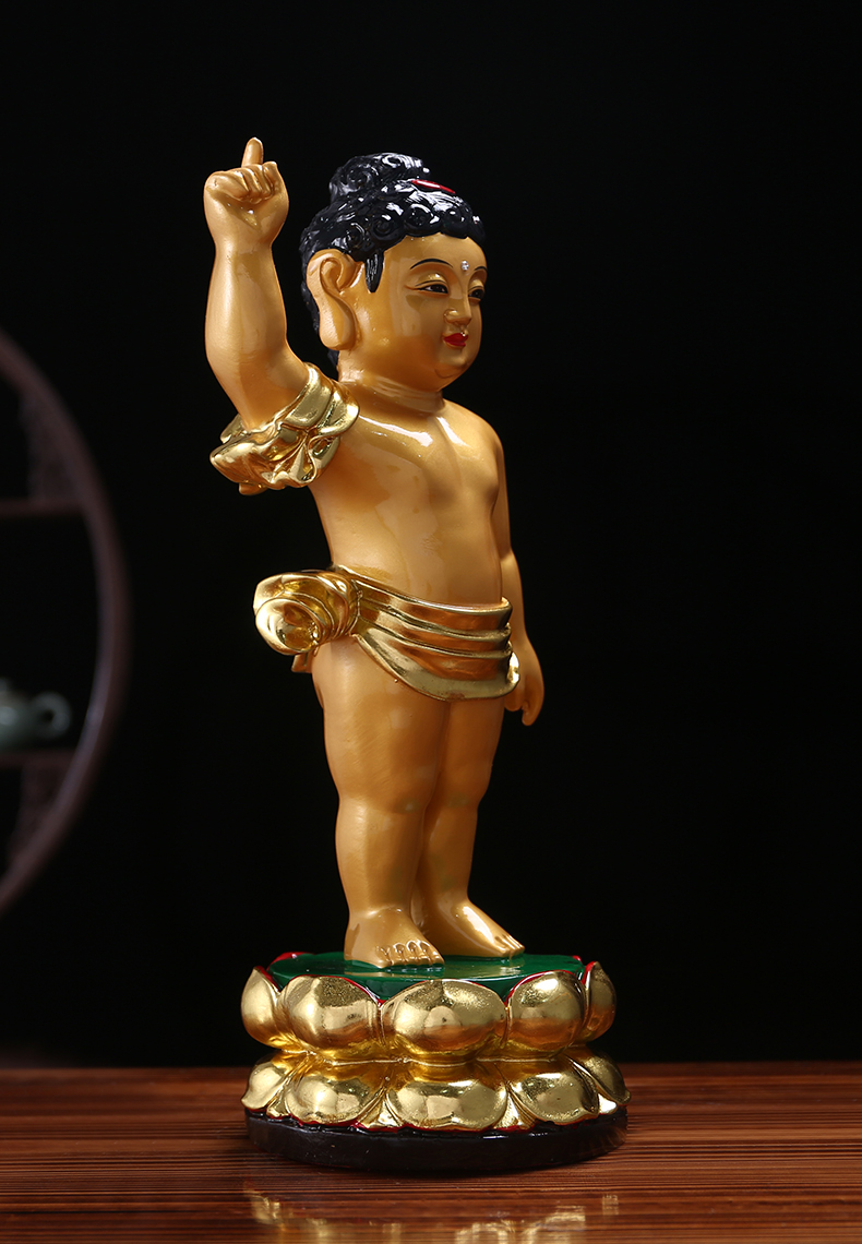 太子佛防水浴佛灌佛树脂佛像浴佛节释迦牟尼佛10寸16寸封后肤色脸16寸