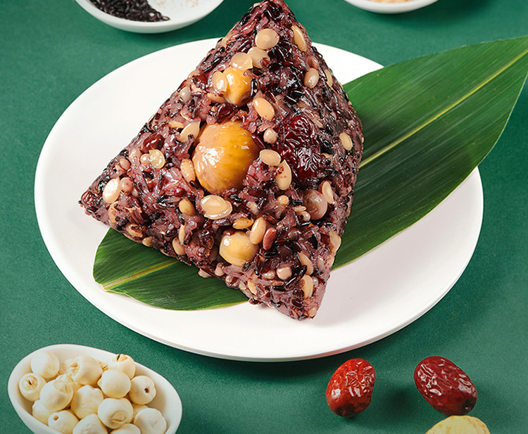 元祖端午紫米八宝粽干冰快递9入盒