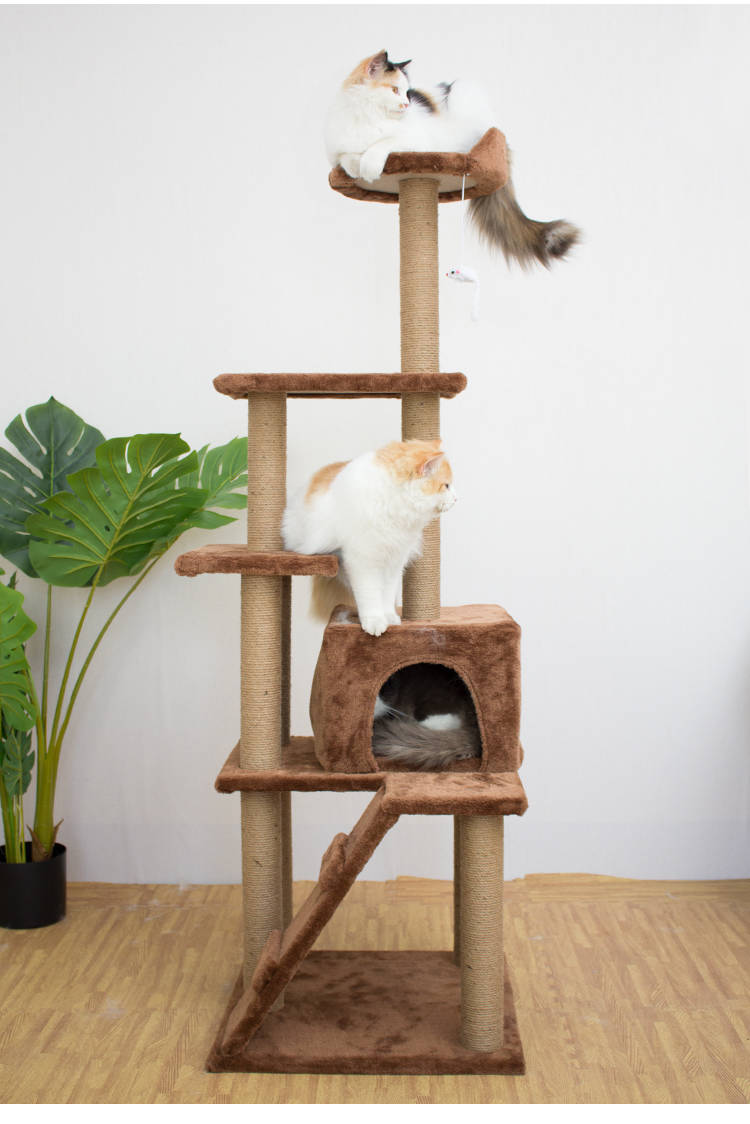 魅力狗 剑麻猫爬架猫台猫抓柱猫咪爬架磨爪猫抓板猫树猫窝一体猫架子