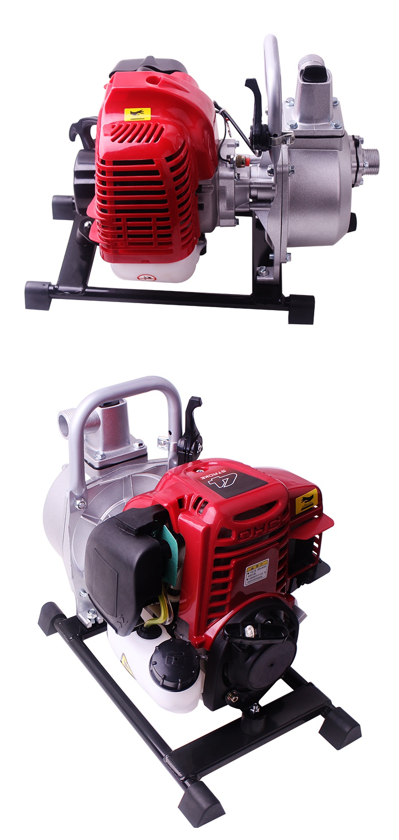 致仕1寸二冲程汽油机水泵小型农田浇灌抽水机4冲程大流量高扬程自吸泵