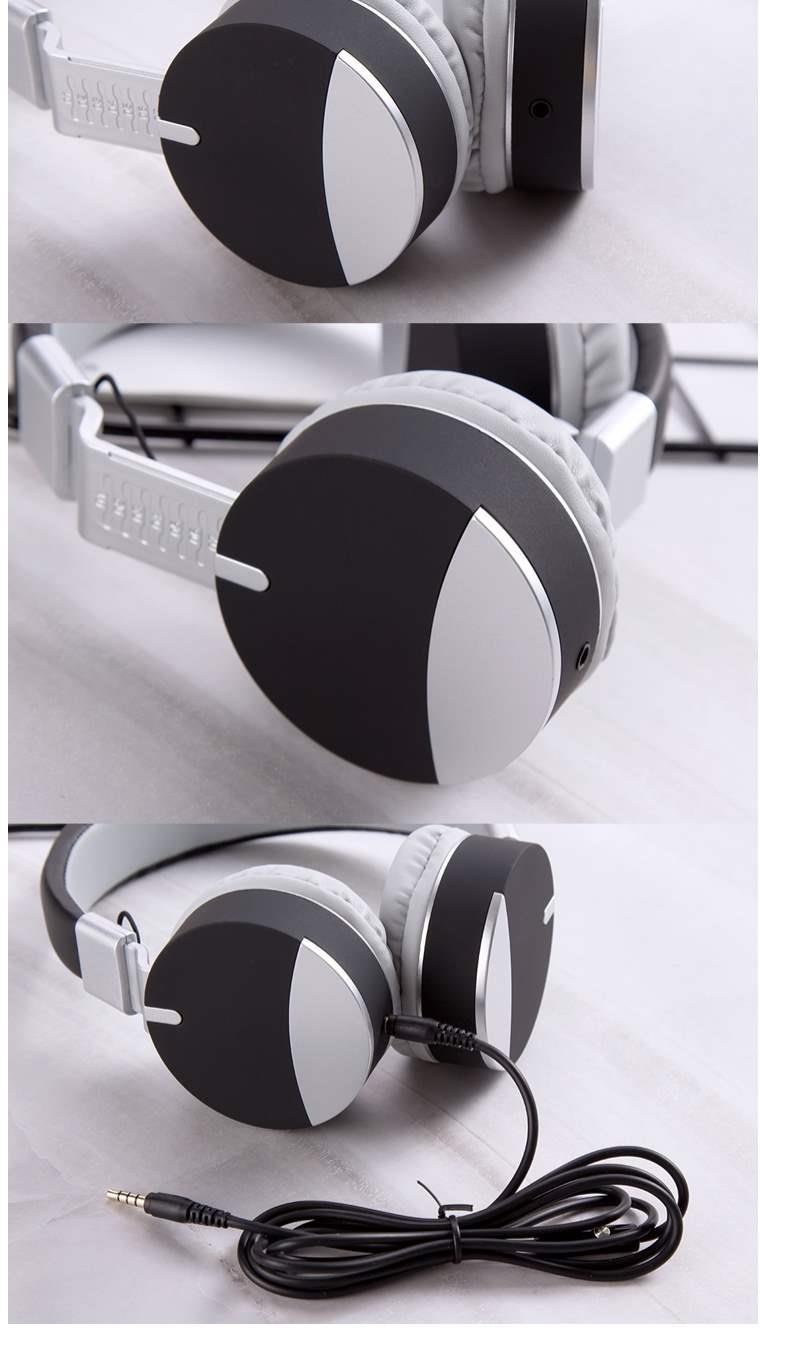 潮流简约纯色学生音乐耳机带麦头戴式护耳音乐耳机手机通用男女士