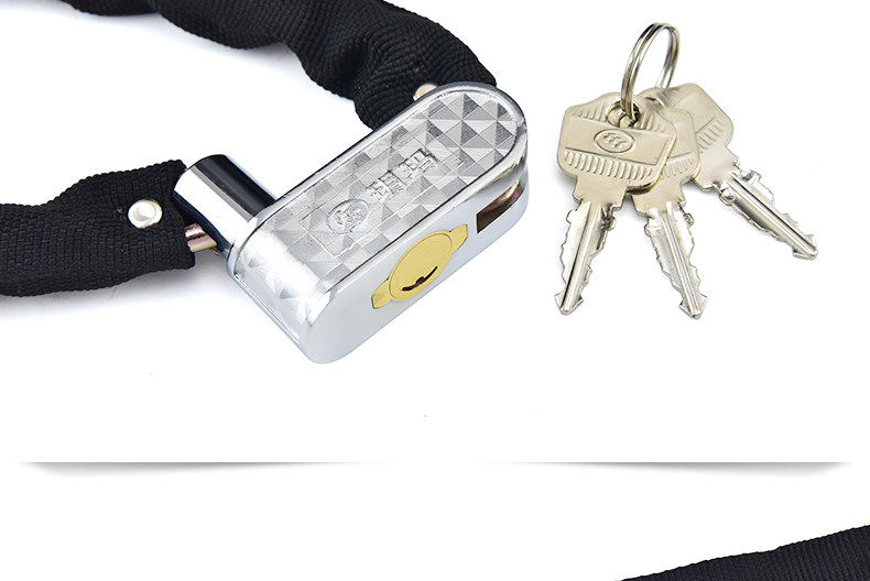 玥玛链条锁摩托车防盗链锁电动车防盗锁自行车链子锁防抬防剪锁5100