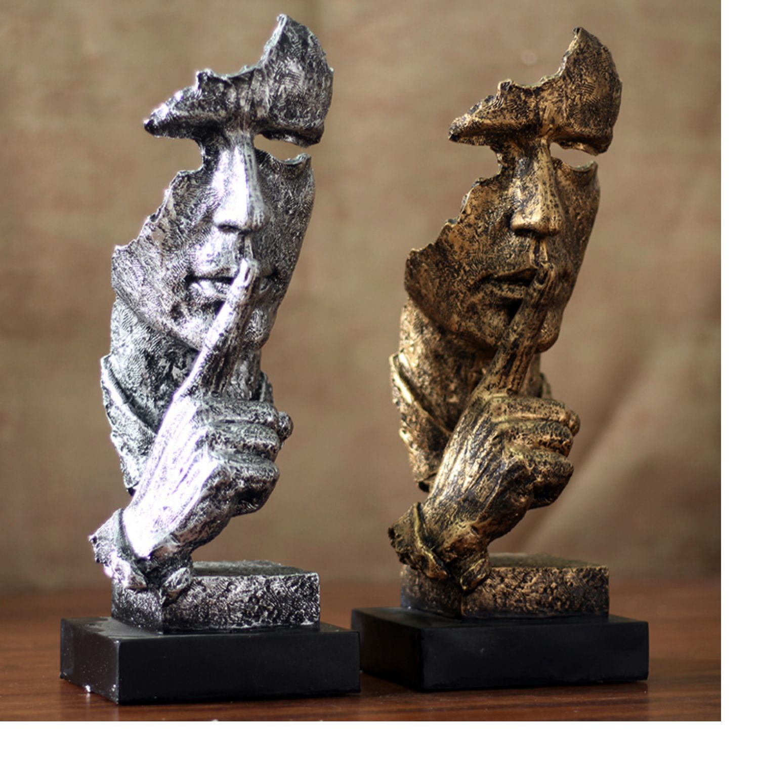 优选好货简约沉默是金工艺品摆件北欧塑办公室客厅艺术品装饰品咨询