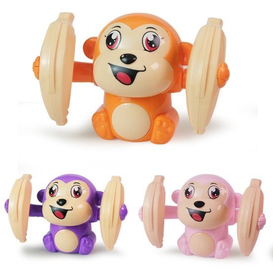 电动声光翻滚小猴子益智玩具翻斗猴唱歌男孩女孩婴儿宝宝爬电动声控