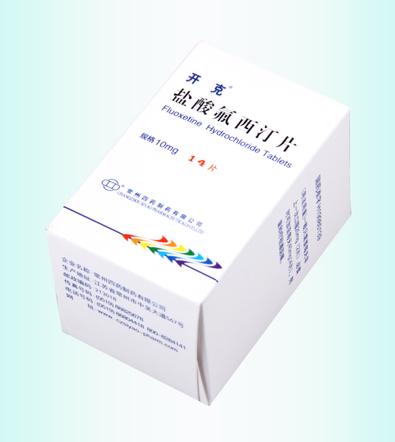 开克 盐酸氟西汀片 10mg*14片/盒 用于各种抑郁性精神障碍轻中度抑郁