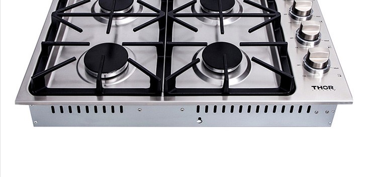 雷神厨电(thorkitchen) tgc3001 四眼液化气燃气灶美式家用嵌入式四眼