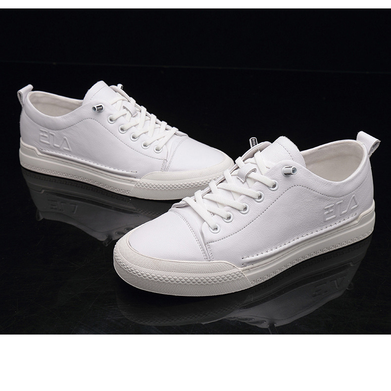 花花公子真皮小白鞋男潮鞋2020新款韩版百搭男士板鞋透气休闲鞋子男鞋